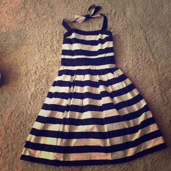 White House Black Market Dresses & Skirts - WHBM size 0 Black/white strip halter dress